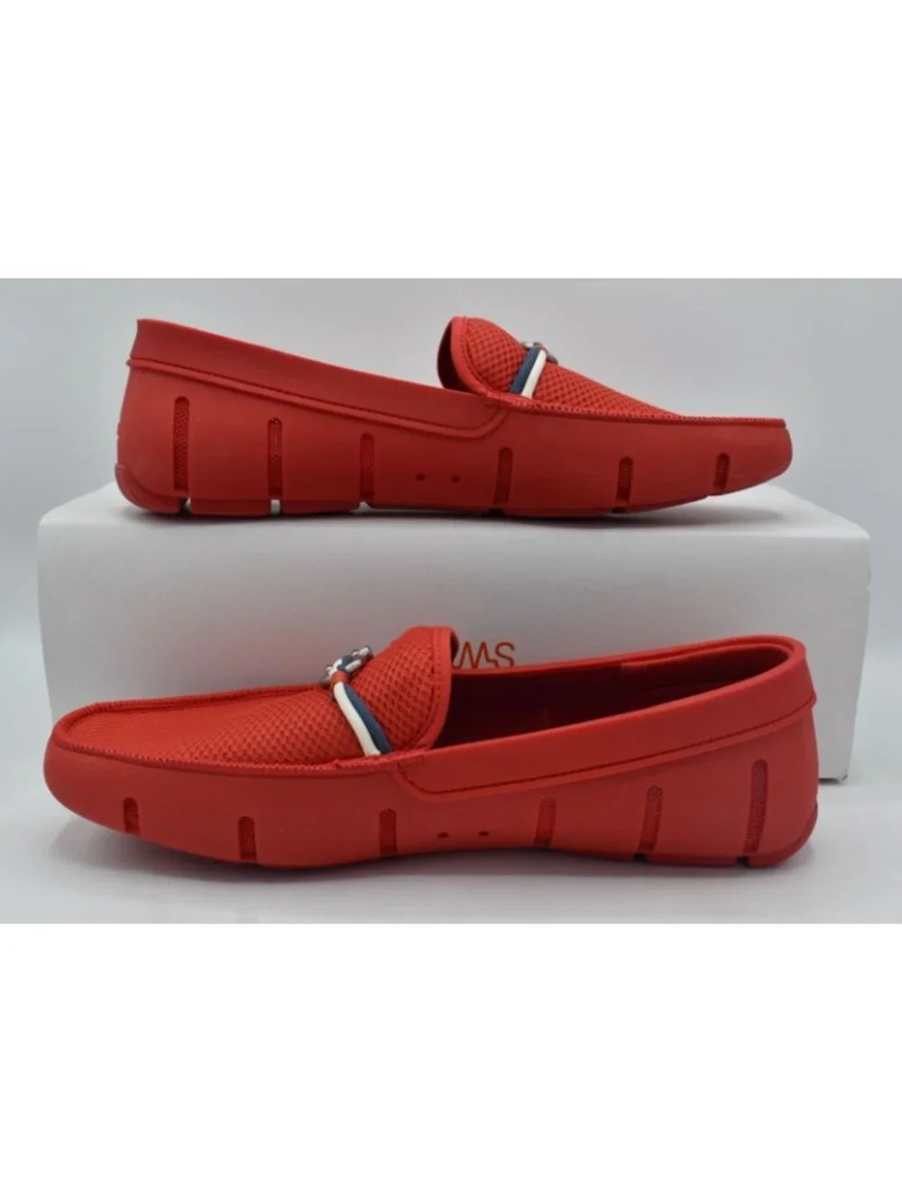 SWIMS Mens Size 11.5 Riva Red‎ Slip On Water-Resistant Loafers Shoes